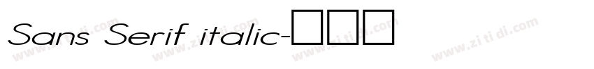 Sans Serif italic字体转换 Sans Serif italic字体转换